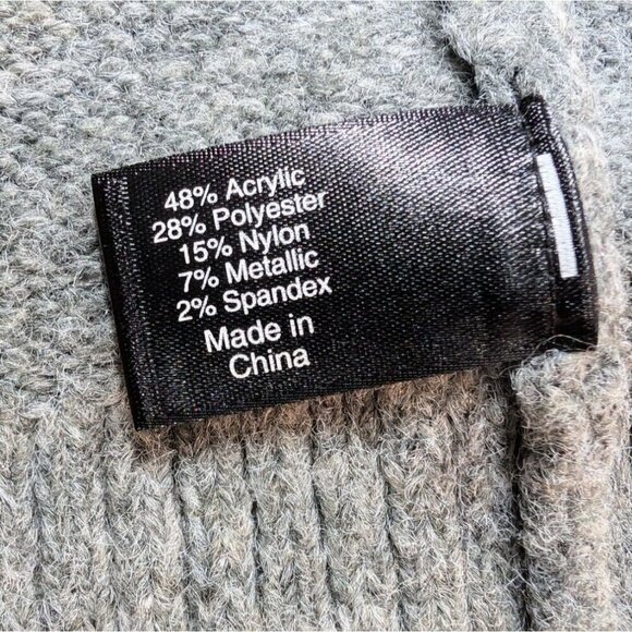 Lane Bryant Sweater Sparkle Rhinestone Holiday Party Gray Womens Plus Size 26/28 - Picture 6 of 9